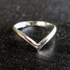 Half Round Chevron V Ring