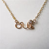Oui Necklace - Solid 14K Gold