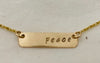 Peace Stamped Bar Pendant