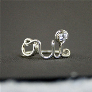 OUI RING WITH SWAROVSKI CRYSTAL in Sterling Silver