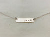Peace Stamped Bar Pendant
